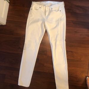 Madewell white skinny jeans